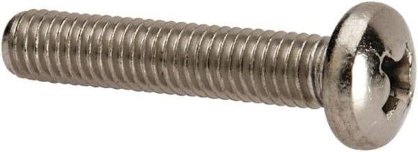Value Collection - #10-32 UNF, 1" Length Under Head Phillips Drive Machine Screw - Pan Head, Grade 316 Stainless Steel, Uncoated, Without Washer - Industrial Tool & Supply