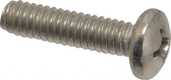 Value Collection - 1/4-20 UNC, 1" Length Under Head Phillips Drive Machine Screw - Pan Head, Grade 316 Stainless Steel, Uncoated, Without Washer - Industrial Tool & Supply