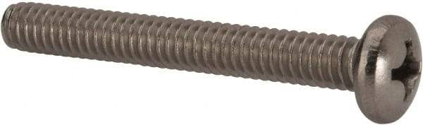 Value Collection - 1/4-20 UNC, 2" Length Under Head Phillips Drive Machine Screw - Pan Head, Grade 316 Stainless Steel, Uncoated, Without Washer - Industrial Tool & Supply