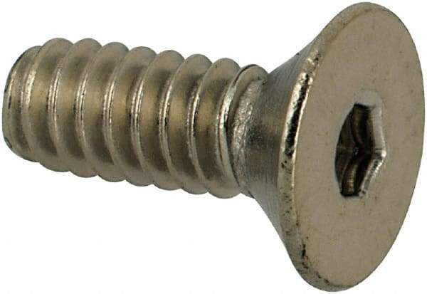 Value Collection - #4-40 UNC Hex Socket Drive, 82° Flat Screw - Grade 316 Stainless Steel, 5/16" OAL - Industrial Tool & Supply