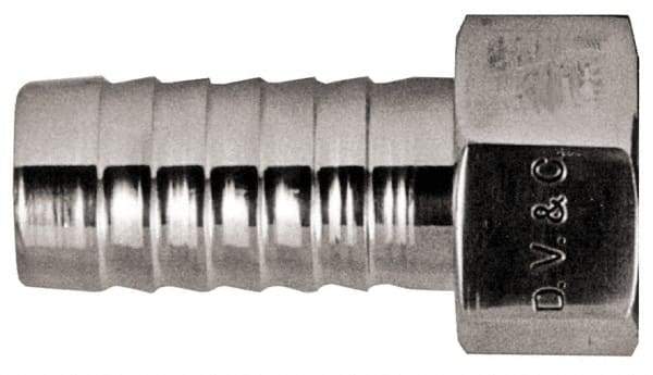 Dixon Valve & Coupling - 2" Stainless Steel Suction Female Coupling withNut - Short Shank - Industrial Tool & Supply