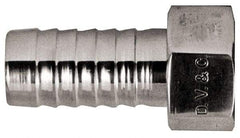 Dixon Valve & Coupling - 1" Stainless Steel Suction Female Coupling withNut - Short Shank - Industrial Tool & Supply