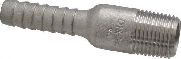 Dixon Valve & Coupling - 1/2" Pipe ID, Threaded Combination Nipple for Hoses - Male NPT, 316 Stainless Steel - Industrial Tool & Supply
