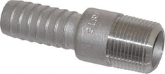 Dixon Valve & Coupling - 3/4" Pipe ID, Threaded Combination Nipple for Hoses - Male NPT, 316 Stainless Steel - Industrial Tool & Supply