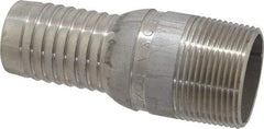 Dixon Valve & Coupling - 1-1/4" Pipe ID, Threaded Combination Nipple for Hoses - Male NPT, 316 Stainless Steel - Industrial Tool & Supply