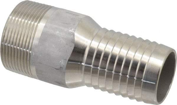 Dixon Valve & Coupling - 1-1/2" Pipe ID, Threaded Combination Nipple for Hoses - Male NPT, 316 Stainless Steel - Industrial Tool & Supply