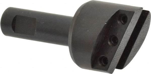 Made in USA - 1-1/8" Head, 1/2" Shank Diam, 1 Bit Per Cutter, 1/4" Tool Bit, Fly Cutter - Straight Shank - Industrial Tool & Supply