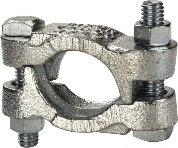 Dixon Valve & Coupling - 1-7/16 to 1-17/32" OD, Double Bolt Iron Clamp - Plated Malleable Iron - Industrial Tool & Supply
