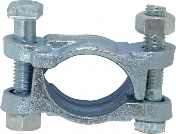 Dixon Valve & Coupling - 1-5/8 to 1-13/16" OD, Double Bolt Iron Clamp - Plated Malleable Iron - Industrial Tool & Supply