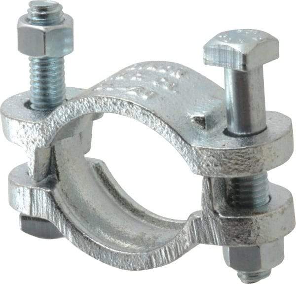 Dixon Valve & Coupling - 1-3/4 to 2-3/64" OD, Double Bolt Iron Clamp - Plated Malleable Iron - Industrial Tool & Supply