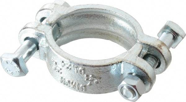 Dixon Valve & Coupling - 2-7/64 to 2-19/64" OD, Double Bolt Iron Clamp - Plated Malleable Iron - Industrial Tool & Supply