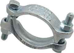 Dixon Valve & Coupling - 2-1/2 to 2-3/4" OD, Double Bolt Iron Clamp - Plated Malleable Iron - Industrial Tool & Supply