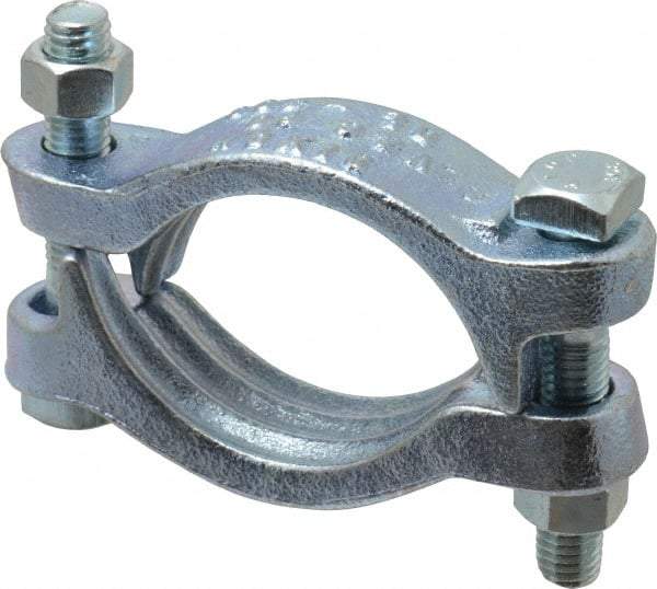 Dixon Valve & Coupling - 2-3/4 to 3-1/16" OD, Double Bolt Iron Clamp - Plated Malleable Iron - Industrial Tool & Supply