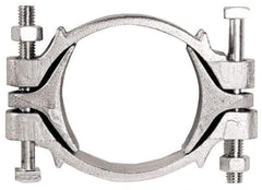 Dixon Valve & Coupling - 8-15/16 to 9-7/8" OD, Double Bolt Iron Clamp - Plated Malleable Iron - Industrial Tool & Supply