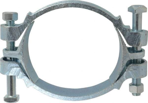 Dixon Valve & Coupling - 5-1/8 to 5-11/16" OD, Double Bolt Iron Clamp - Plated Malleable Iron - Industrial Tool & Supply