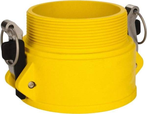 NewAge Industries - 4" Nylon Cam & Groove Suction & Discharge Hose Female Coupler Male NPT Thread - Part B, 4" Thread, 75 Max psi - Industrial Tool & Supply