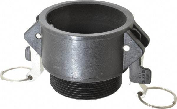 NewAge Industries - 3" Polypropylene Cam & Groove Suction & Discharge Hose Female Coupler Male NPT Thread - Part B, 3" Thread, 75 Max psi - Industrial Tool & Supply