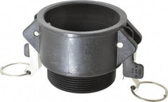 NewAge Industries - 3" Polypropylene Cam & Groove Suction & Discharge Hose Female Coupler Male NPT Thread - Part B, 3" Thread, 75 Max psi - Industrial Tool & Supply