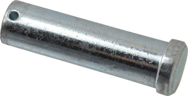 Value Collection - 1" Pin Diam, 3-1/2" OAL, Standard Clevis Pin - 13/64" Hole, 3-19/64" Usable Length, Zinc-Plated Steel - Industrial Tool & Supply
