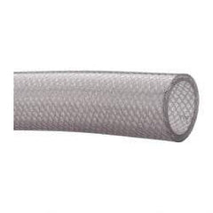 Made in USA - 1-1/2" ID x 1.929" OD, 0.215" Wall Thickness, Cut to Length (100' Standard Length) PVC Tube - Clear, 70 Max psi, 80 Shore A Hardness - Industrial Tool & Supply