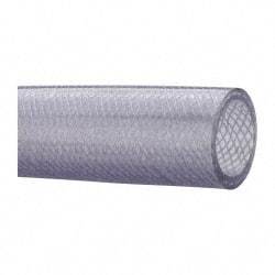 Made in USA - 2" ID x 2-1/2" OD, 1/4" Wall Thickness, Cut to Length (50' Standard Length) PVC Tube - Clear, 50 Max psi, 80 Shore A Hardness - Industrial Tool & Supply