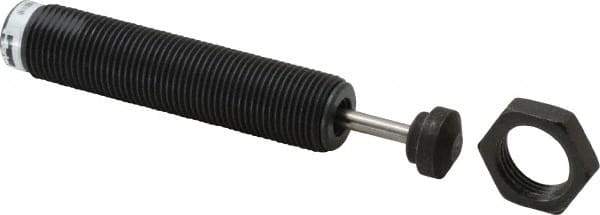 Parker - 3/4-16 Thread, 0.19 Rod Diam, 0.59 Stroke Length, Male Button Shock - 0.66 Shock Outside Diam, 4.62 OAL - Industrial Tool & Supply