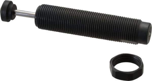 Parker - M20x1.5 Thread, 0.19 Rod Diam, 0.59 Stroke Length, Male Button Shock - 0.66 Shock Outside Diam, 4.62 OAL - Industrial Tool & Supply