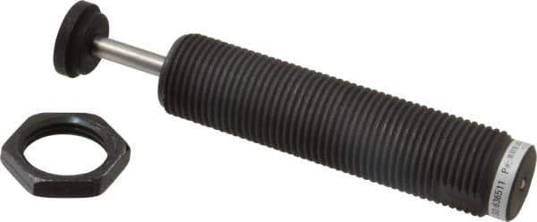 Parker - 1-12 Thread, 1/4 Rod Diam, 0.91 Stroke Length, Male Button Shock - 0.87 Shock Outside Diam, 5.62 OAL - Industrial Tool & Supply