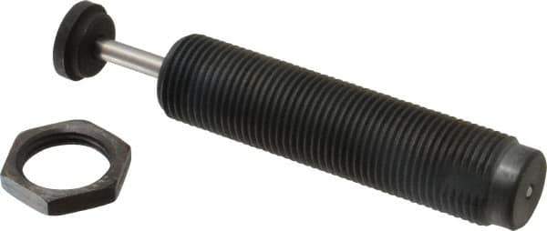 Parker - 1-12 Thread, 1/4 Rod Diam, 0.91 Stroke Length, Male Button Shock - 0.87 Shock Outside Diam, 5.62 OAL - Industrial Tool & Supply