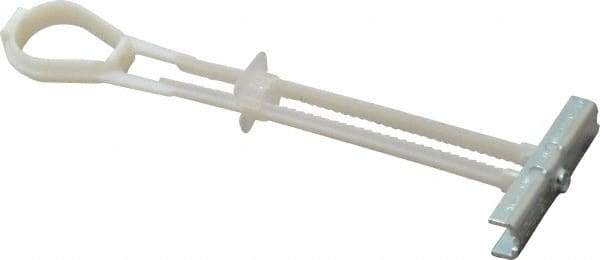 Powers Fasteners - 3/16" Screw, 3/16" Diam, 4" Long, 2-1/2" Thick, Strap Toggle Drywall & Hollow Wall Anchor - 1/2" Drill, Plastic, Grade 5, Use in Drywall - Industrial Tool & Supply