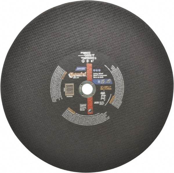 Norton - 16" Aluminum Oxide Cutoff Wheel - 5/32" Thick, 1" Arbor, 3,820 Max RPM, Use with Stationary Tools - Industrial Tool & Supply