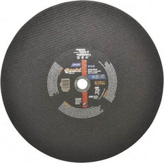 Norton - 16" Aluminum Oxide Cutoff Wheel - 5/32" Thick, 1" Arbor, 3,820 Max RPM, Use with Stationary Tools - Industrial Tool & Supply