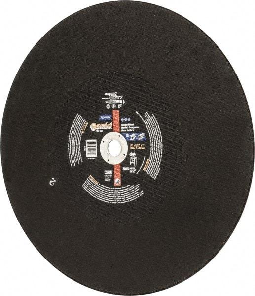 Norton - 18" Aluminum Oxide Cutoff Wheel - 5/32" Thick, 1" Arbor, 3,015 Max RPM, Use with Stationary Tools - Industrial Tool & Supply