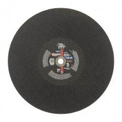 Norton - 20" Aluminum Oxide Cutoff Wheel - 5/32" Thick, 1" Arbor, 2,710 Max RPM, Use with Stationary Tools - Industrial Tool & Supply
