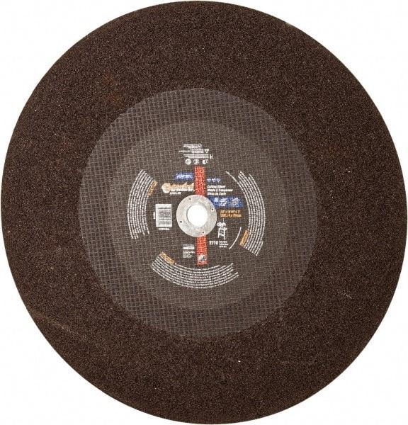 Norton - 20" Aluminum Oxide Cutoff Wheel - 3/16" Thick, 1" Arbor, 2,710 Max RPM, Use with Stationary Tools - Industrial Tool & Supply