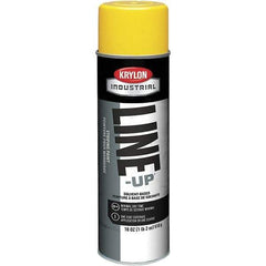 Krylon - 18 fl oz Yellow Striping Paint - 234 to 332 Sq Ft/Gal Coverage, Solvent-Based Formula - Industrial Tool & Supply