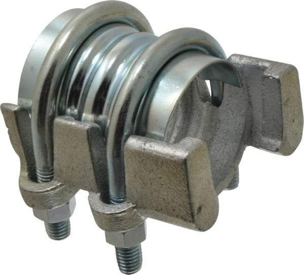 Campbell Fittings - 2" Hose, Interlocking U-Bolt Clamp - Plated Steel - Industrial Tool & Supply