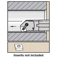 Kennametal - 1.76" Min Bore Diam, 14" OAL, 1-1/2" Shank Diam, A-MCKN Indexable Boring Bar - CN.. Insert, Screw or Clamp Holding Method - Industrial Tool & Supply