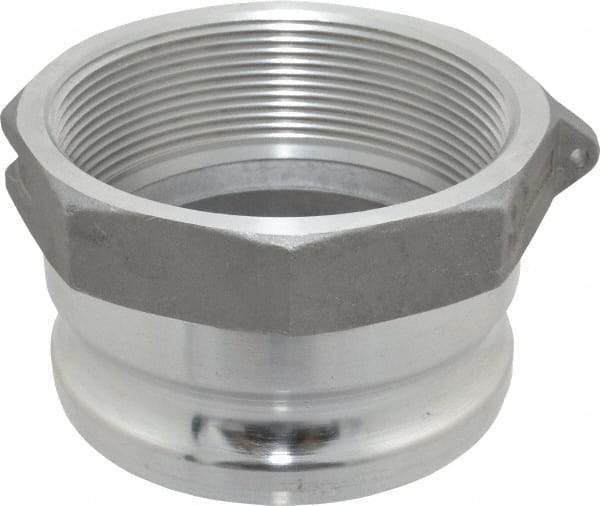 EVER-TITE Coupling Products - 4" Aluminum Cam & Groove Suction & Discharge Hose Male Adapter Female NPT Thread - Part A, 4" Thread, 100 Max psi - Industrial Tool & Supply
