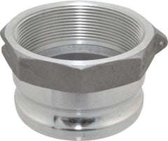 EVER-TITE Coupling Products - 4" Aluminum Cam & Groove Suction & Discharge Hose Male Adapter Female NPT Thread - Part A, 4" Thread, 100 Max psi - Industrial Tool & Supply