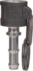EVER-TITE Coupling Products - 5" Stainless Steel Cam & Groove Suction & Discharge Hose Female Coupler Hose Shank - Part C, 75 Max psi - Industrial Tool & Supply