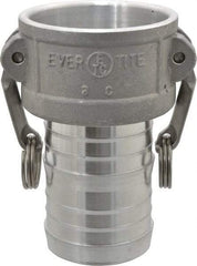 EVER-TITE Coupling Products - 3" Aluminum Cam & Groove Suction & Discharge Hose Female Coupler Hose Shank - Part C, 125 Max psi - Industrial Tool & Supply