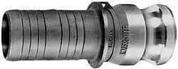 EVER-TITE Coupling Products - 6" Brass Cam & Groove Suction & Discharge Hose Male Adapter Hose Shank - Part E, 75 Max psi - Industrial Tool & Supply