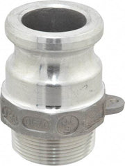 EVER-TITE Coupling Products - 1-1/2" Aluminum Cam & Groove Suction & Discharge Hose Male Adapter Male NPT Thread - Part F, 1-1/2" Thread, 250 Max psi - Industrial Tool & Supply