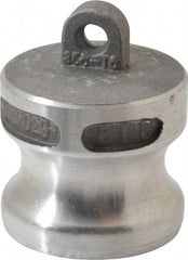 EVER-TITE Coupling Products - 1-1/4" Aluminum Cam & Groove Suction & Discharge Hose Dust Plug For Use with Couplers - Part DP, 250 Max psi - Industrial Tool & Supply