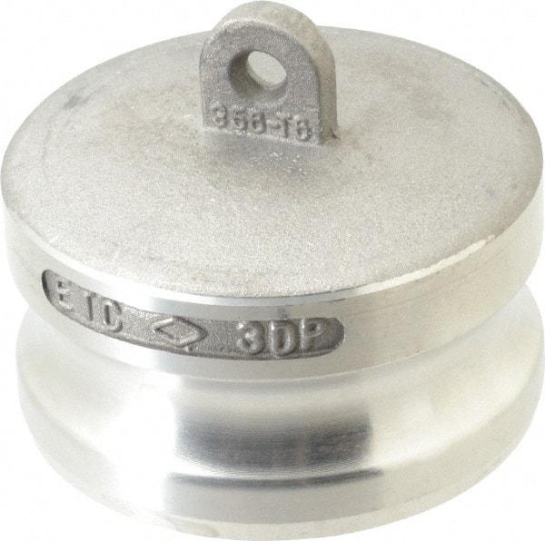 EVER-TITE Coupling Products - 3" Aluminum Cam & Groove Suction & Discharge Hose Dust Plug For Use with Couplers - Part DP, 125 Max psi - Industrial Tool & Supply