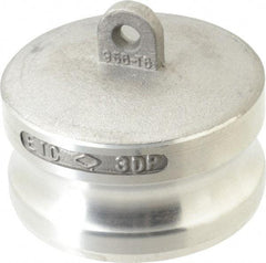 EVER-TITE Coupling Products - 3" Aluminum Cam & Groove Suction & Discharge Hose Dust Plug For Use with Couplers - Part DP, 125 Max psi - Industrial Tool & Supply
