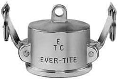 EVER-TITE Coupling Products - 1-1/4" Brass Cam & Groove Suction & Discharge Hose Dust Cap For Use with Adapters - Part DC, 350 Max psi - Industrial Tool & Supply