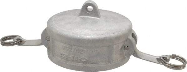 EVER-TITE Coupling Products - 4" Aluminum Cam & Groove Suction & Discharge Hose Dust Cap For Use with Adapters - Part DC, 100 Max psi - Industrial Tool & Supply