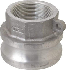 EVER-TITE Coupling Products - 3" Aluminum Cam & Groove Suction & Discharge Hose Male Adapter Female NPT Thread - Part A, 2" Thread, 125 Max psi - Industrial Tool & Supply
